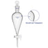 Borosilicate Glass 250ml Conical Separatory Funnel with PTFE Stopcock