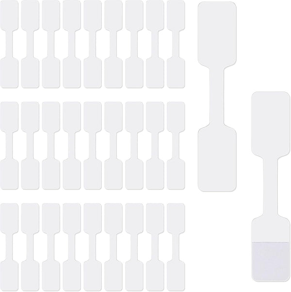 Zonon 500 Pieces Blank Jewelry Price Tags Stickers - Self Adhesive White Jewelry Price Label for Necklace Earring