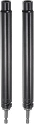 2pcs Extra Long Hollow Socket, 12mm x 200mm Deep Well Impact Nut Driver with Quick-Change Hex Shank