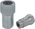 1-Set 3/8'' Ag ISO5675 Carbon Steel Hydraulic Quick Connect Coupling/Coupler Poppet Valve with Dust Cap