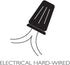 Dimmable, 4.5 7.5 5.25 502195 Design House Jelly Jar Wall Light, Indoor/Outdoor, Clear Ribbed Glass, Matte Black, Wall