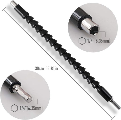 Universal Socket Wrench, Self-adjusting Socket Fits 1/4''-3/4'' (7-19mm) with Ratchet Wrench Adapter, 2Pcs Extension