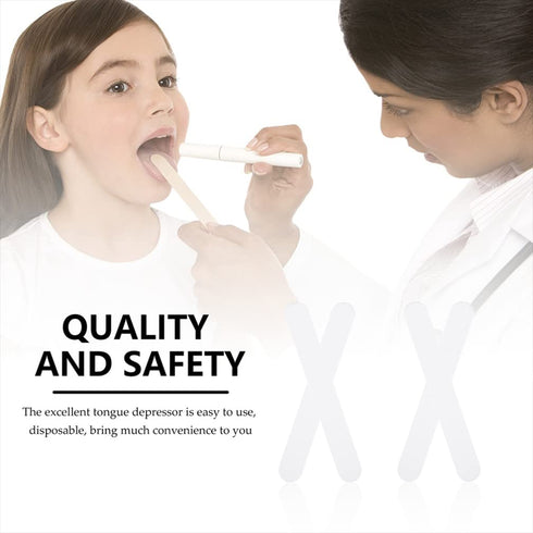 25pcs Depressors Stir Sticks, Reusable Applicator Sticks for Laboratory, White Plastic Scraper Tool