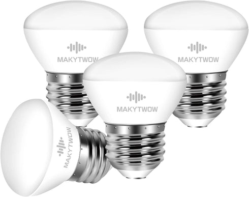 R14 LED Bulb 4W E26 Base, 2700K Warm White, Dimmable Mini Reflector Floodlight, 4 Pack