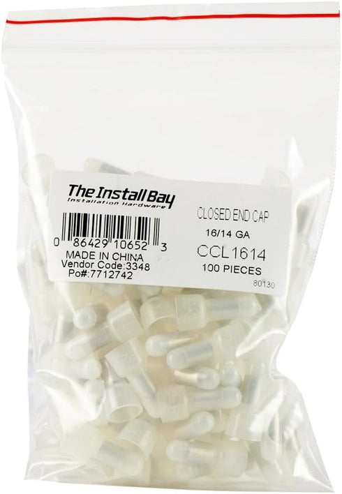 Install Bay CCL1614 Long Neck Nylon Connector Crimp Cap 16/14 Gauge - 100-Pack