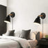 (1, ClanKin Plug in Wall Sconces Lighting, Black Wood Style Wall Sconce Reading Lamp, Adjustable Wall Light for Bedroom