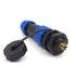 SD13 6PIN Waterproof Power Connector, High Voltage Circular Electrical Power Connector Plug (Female)-Socket (Male)