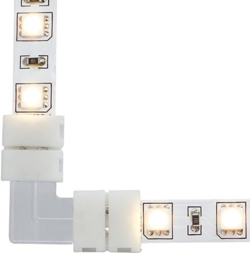 10pcs Pack 2 90 10mm 5050 5630 LightingWill L Shape Solderless Snap Down Pin LED Strip Connector for Right Angle Corner