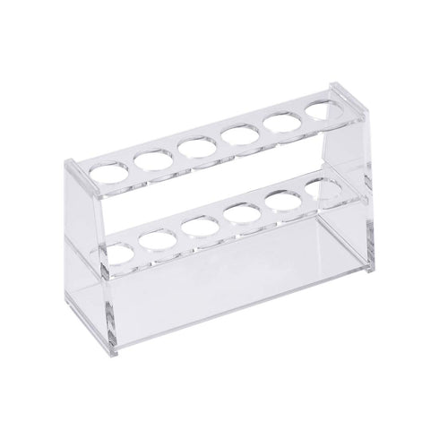 uxcell Acrylic Test Tube Holder Lab Stand Rack, 6 Wells for 25ml Centrifuge Tubes Clear