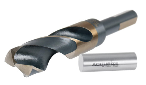 Accusize Industrial Tools 7/8'' ANSI M35 Drill, 1/2'' Shank, 135 Degree Split Point, Model 0412-0078