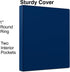 STAPLES 1Inch 3Ring 3Pack Economy NonView Binder, Navy Blue, Round Rings, Durable Lightweight Design for School