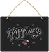 Wooden Double Sided Hanging Chalkboard Signs, Vintage Erasable Message Board Sign with Hanging String for Wedding