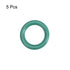 uxcell Fluorine Rubber O-Rings, 12mm OD 7.2mm ID 2.4mm Width FKM Seal Gasket for Machinery Plumbing, Green, Pack of 5