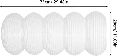HOMSFOU Paper Floor Lamp Shade Replacement, White round Japanese Paper Lantern, Floor Lighting Shade for Living Room