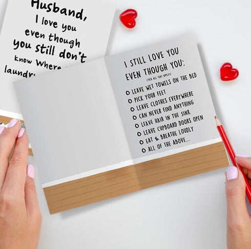 Ygyhiey Mommy Valentines Day Card Gifts for Husband,Husband Valentines Card,Special Valentine's Day Cards for Him,Sweet