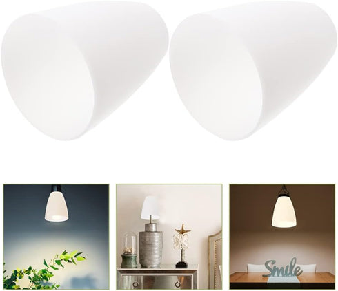 2pcs 30mm Beaupretty Plastic Lamp Shade Replacement Horseshoe Lampshade Small White Lamp Cover Chandelier Lamp Shades