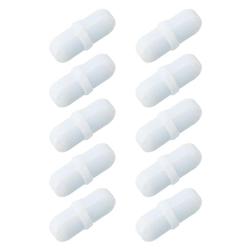 MECCANIXITY Magnetic Stirrer Mixer Stir Bar Rod, 15mm/0.59" Cylinder Shape PTFE Coating Magnet for Laboratory (10Pcs)