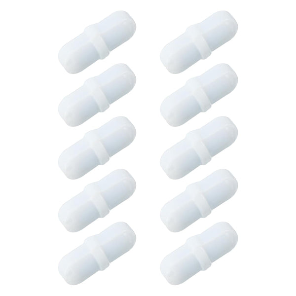 MECCANIXITY Magnetic Stirrer Mixer Stir Bar Rod, 15mm/0.59" Cylinder Shape PTFE Coating Magnet for Laboratory (10Pcs)