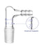 Glass 90 Degree Vacuum/Gas Adapter, Borosilicate Glass Bent Inlet Adapter with 14/20 Inner Joint and Hose for Laboratory Lab Supply