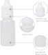 Eldwivz Plastic Eye Dropper Bottle, 50 pcs 10 ml Empty Small Squeeze Bottles for Oil and Liquid
