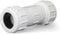 Midline Valve 582DD200 PVC Compression Coupling Pipe Fitting, 2'' White Plastic