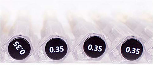 BEMLP Gel Ink Pen Extra Fine Point 0.35mm Black for Japanese Office School Stationery Supply, 12 Pieces