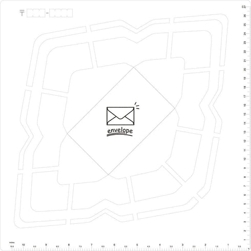 Kuretake Handmade Envelope Template, Western Version