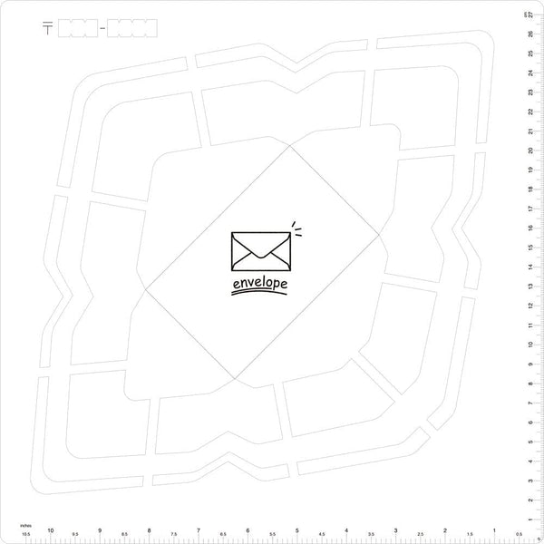 Kuretake Handmade Envelope Template, Western Version