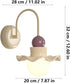 Generic Room(Red,28 cm/11.02 Modern Nordic Wall Sconce, Wavy Ruffled Shade Globe Wall Lamp, Cream