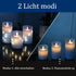 danip 3 11 24 Sky Blue LED Flameless Candle with Embedded Starlight String, LED Candles, Key Remote Control, Hour Timer