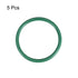uxcell Fluorine Rubber O-Rings, 45mm OD 38mm ID 3.5mm Width FKM Seal Gasket for Machinery Plumbing, Green, Pack of 5