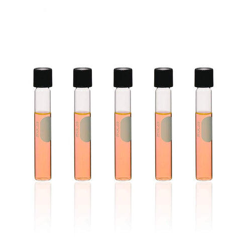 ULAB 10ml Test Tubes with Black Screw Caps, Dia.16x100mm, Pack of 20, Borosilicate Glass Material