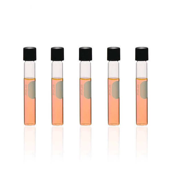 ULAB 10ml Test Tubes with Black Screw Caps, Dia.16x100mm, Pack of 20, Borosilicate Glass Material