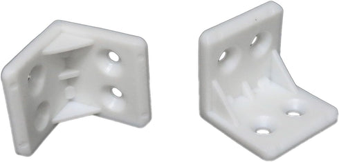 AYLIFU 1 1-inch 20pcs White Plastic Right-Angle L-Shaped Brackets Shelf Support Frames Corner Braces with Screws Used