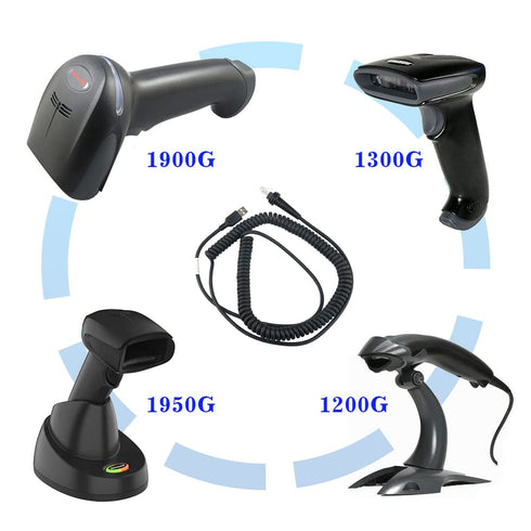 RJ45 1900 1470G 1472G (5M 16FT VOTTAN Spiral Cable to USB Barcode Scanner Cable for Honeywell Xenon Series / Coiled USB