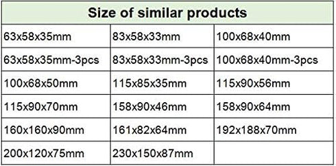 YXQ ABS Junction Box Grey Plastic Waterproof Dustproof Project Enclosure Case, 83x58x33mm with Clear Cover (3Pcs)