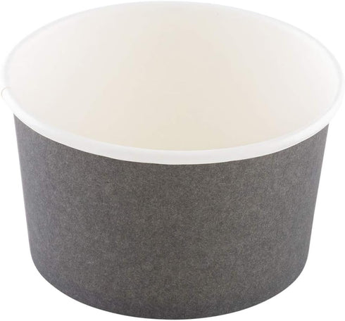 12-Ounce 50 Frozen Coppetta Dessert Cups, Disposable Ice Cream Cups - Lids Sold Separately, Sturdy, Gray Paper Yogurt