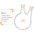 Round Bottom Flask with 2 Necks, Borosilicate Glass Heavy Wall Lab Flask with 24/40 Center and Side Standard Taper