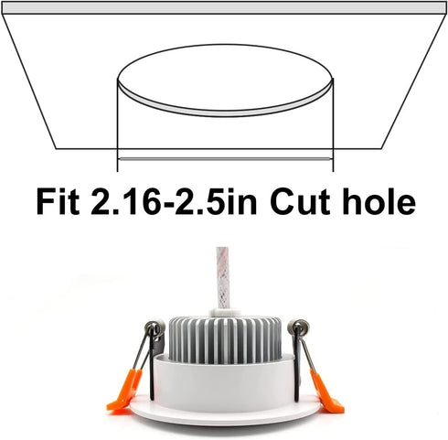 YGS-Tech 2 Inch LED Recessed Lighting Dimmable Downlight, 3W(35W Halogen Equivalent), 3000K Warm White, CRI80, LED Ceiling Light with LED Driver (1 Pack) by YGS-Tech