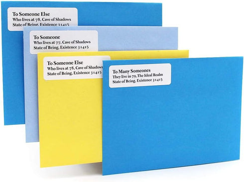ChromaLabel Printable Labels 1 x 3 Inch, 25 Label Sheets, 500 White Labels for Laser and Inkjet Printers