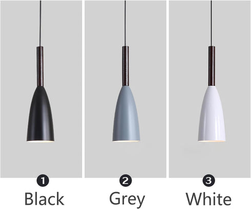 3 3 Bulbs, Kitchen Island Light Kit, Modern Industrial Metal Pendant Light with Warm White Adjustable Hanging Cords