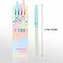 Ddaowanx Gel Pens, 5 Pcs 0.7mm Quick Dry Black Ink Pens Fine Point Smooth Writing Pens, Cute Office School Supplies Gifts for Women (5 Pcs Gradient-Black Ink)