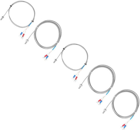 Screw Probe Temperature Sensor K Type Thermocouple, M6 Screw Thread, Two Wire Temperature Controller