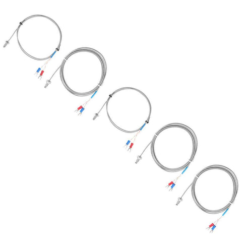 Thermocouple K Type, M6 Screw Fine Thread Temperature Sensor Wire 0-400 1M/2M/4M/5M (2M)
