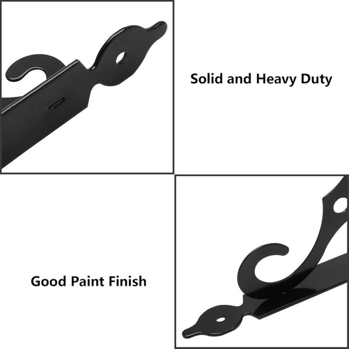 Luomorgo 2 7.4 Inch, Pcs L Bracket Decorative Shelf Brackets, Wall Mounted L Shape Floating Shelf Bracket Heavy Duty