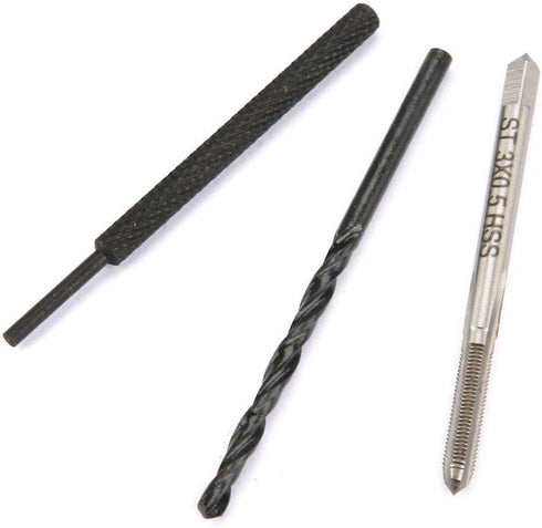 M3 Threaded Inserts Repair Kit - 304 Stainless Steel Helicoil Type Wire Insert Installation Tool Set