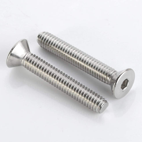 1/4-20 x 1" Flat Head Socket Cap Screws, Stainless Steel 18-8 (304), Full Thread, Bright Finish, 25 PCS