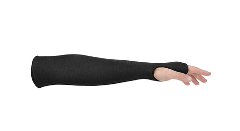 MAGID Cut Resistant Protective Arm Sleeves | 100% Kevlar Knit 18" Double Layered Cut Resistant Sleeve with Thumb Slot - Cut Level 4, Fire Resistant, 18" Length, Black (1 Sleeve)