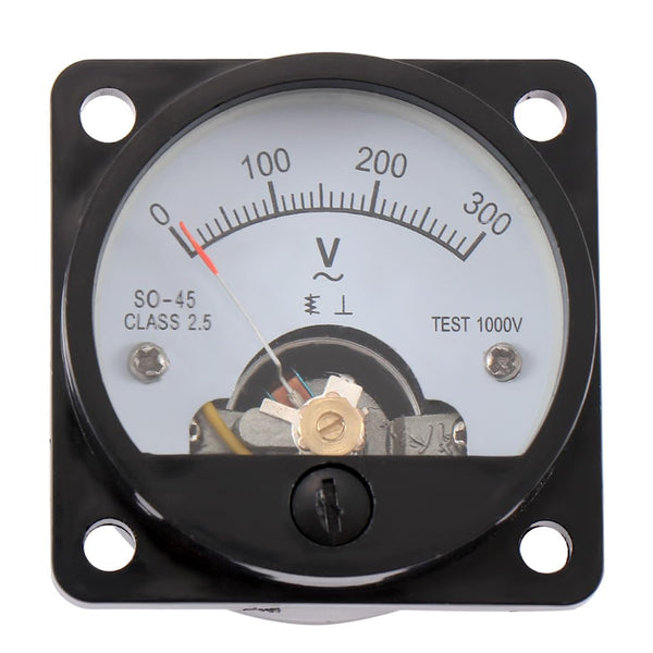 Analog Voltmeter, Current Voltmeter Gauge, AC 0-300V Round Voltage Gauge Meter for Panel Volt Testing