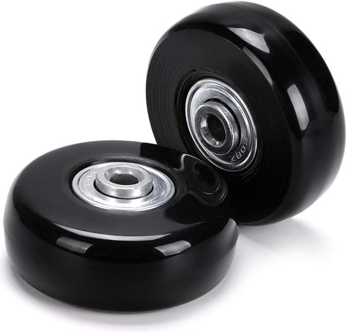 50 x 18mm Set of 4 Luggage Suitcase Replacement Wheels, Rubber Swivel Caster Bearings